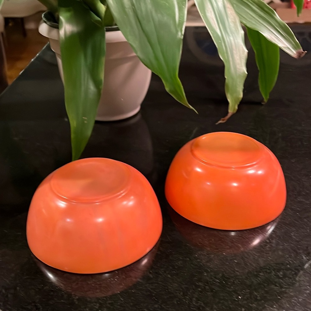 Hazel Atlas Ovide Rust Platonite - Cereal, Soup, Chili Bowl - (Set of 2)